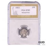 1921 Mercury Silver Dime PGA XF40 Rotated Dies
