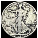 1917-D Walking Liberty Half Dollar LIGHTLY  CIRCU