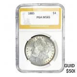 1885 Morgan Silver Dollar PGA MS65