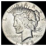 1928 Silver Peace Dollar NEARLY UNCIRCULATED