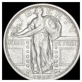 1917-D Silver Standing Liberty Quarter CHOICE  AU
