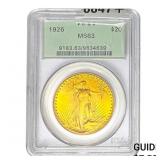 1926 $20 Gold Double Eagle PCGS MS63