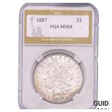 1887 Morgan Silver Dollar PGA MS64