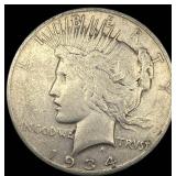 1934 Peace Silver Dollar LIGHTLY CIRCULATED