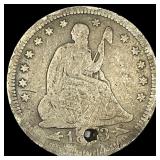 1843 Seated Liberty Quarter (holed) NICELY CIRCULA