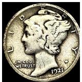 1921-D Silver Mercury Dime NICELY CIRCULATED