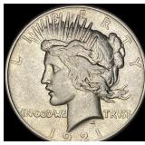 1921 Silver Peace Dollar NEARLY UNCIRCULATED