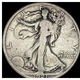1921 Silver Half Dollar Walking Liberty LIGHTLY CI