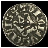 1297-1301 AD Frankish Greece Crusades Silver Denie