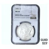 1896 Morgan Silver Dollar NGC MS64