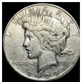 1928 Silver Peace Dollar LIGHTLY CIRCULATED