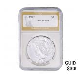 1922 Silver Peace Dollar PGA MS64