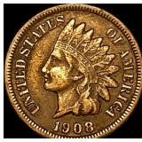 1908-S Key Indian Head Cent NEARLY UNCIRCULATED