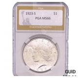 1923-S Silver Peace Dollar PGA MS66