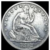 1858-O Silver Half Dollar NEARLY UNCIRCULATED