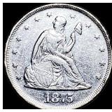 1875 Silver Twenty Cents NEARLY UNCIRCULATED
