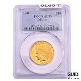 1908 $10 Gold Eagle PCGS AU53 Motto