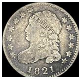 1821 Capped Bust Dime NICELY CIRCULATED