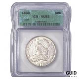 1833 Capped Bust Half Dollar ICG AU53 O-106
