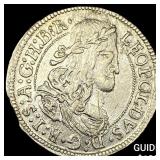 1655-1705 Hungary Leopold Silver 3 Kreuzer CLOSELY