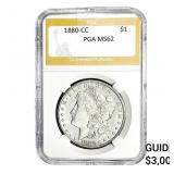 1880-CC Morgan Silver Dollar PGA MS62