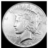1924-S Silver Peace Dollar CHOICE AU