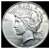 1934 Silver Peace Dollar CLOSELY UNCIRCULATED