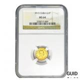 1915 1 Peso Gold Cuba NGC MS64