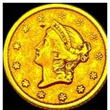 1849-O Gold $1 Liberty Head NEARLY UNCIRCULATED