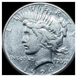 1924 Silver Peace Dollar CHOICE AU