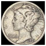 1921-D Silver Mercury Dime LIGHTLY CIRCULATED