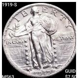 1919-S Standing Liberty Quarter CHOICE BU