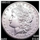 1893-CC Morgan Silver Dollar HIGH GRADE