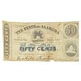 1863 50C Obsolete - State of Alabama -Montgomery