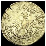 1500s-1600s Lithuria Silver Grosz CLOSELY UNCIRCUL