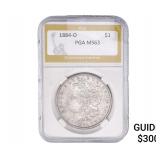 1884-O Morgan Silver Dollar PGA MS63