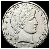1911 Barber Silver Half Dollar CLOSELY  UNCIRCULA