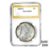 1888-O Morgan Silver Dollar PGA MS64