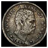 1883 Hawaii Silver Dime ABOUT UNCIRCULATED