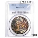 1881-S Morgan Silver Dollar PCGS MS63