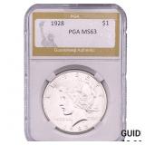 1928 Silver Peace Dollar PGA MS63