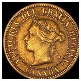 1881 Canada Bronze 1 Cent H NICELY CIRCULATED