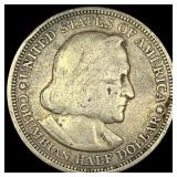 1893 Silver Columbian Half Dollar LIGHTLY CIRCULAT
