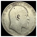 1902-1910 Great Britain Silver 1 Florin-Edward VII