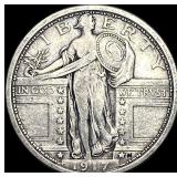1917 Standing Liberty Silver Quarter LIGHT  CIRC
