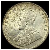 1919 British-India Silver Rupee UNCIRCULATED