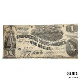 1862 $1 Confed. States of America Note-Richmond