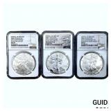 [3 Coins]2006 Silver Eagle NGC MS-PF69 20th Anniv.