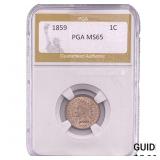 1859 Indian Head Cent PGA MS65