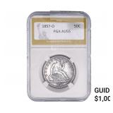 1857-O Seated Liberty Half Dollar PGA AU55